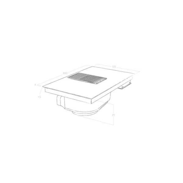 Elica Libra RC 83cm Vented Induction Hob in Black
