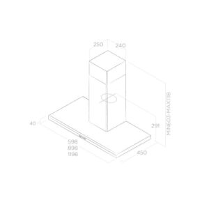 Elica Luna Stainless Steel 120cm Wall Extractor-4