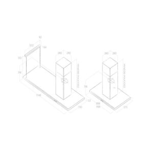 Elica Luna 180cm Stainless Steel Island Extractor-4