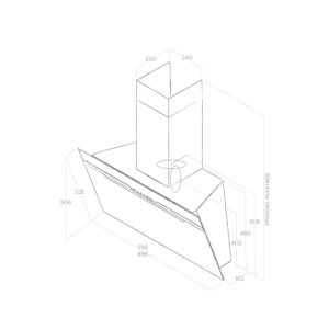 Elica Majestic No Drip 90cm Angled Extractor Hood