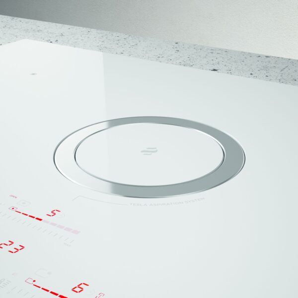 Elica NikolaTesla NT-SWITCH-WH-DO 83cm Vented Induction Hob in White Ice Grey