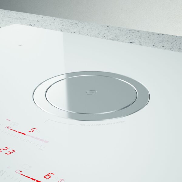 Elica NikolaTesla NT-SWITCH-WH-DO 83cm Vented Induction Hob in White Ice Grey