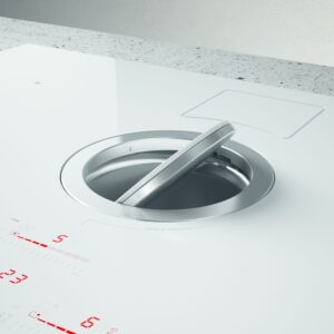 Elica NikolaTesla NT-SWITCH-WH-RC 83cm Vented Induction Hob in White Ice Grey
