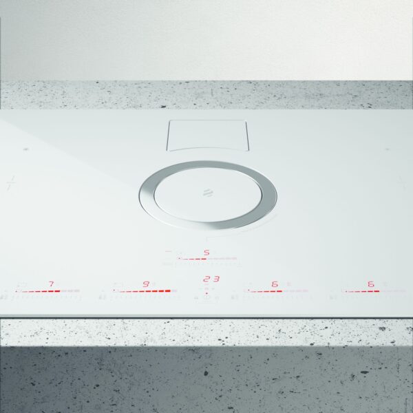 Elica NikolaTesla NT-SWITCH-WH-RC 83cm Vented Induction Hob in White Ice Grey
