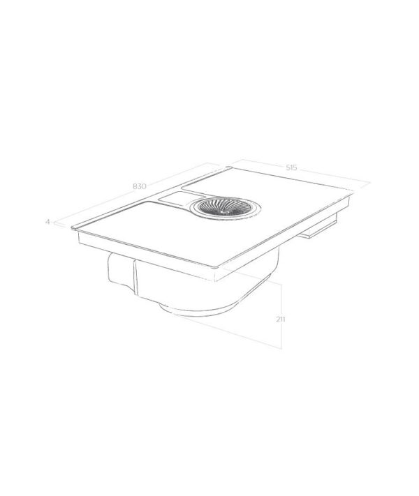 Elica NT One DO 83cm Vented Induction Hob