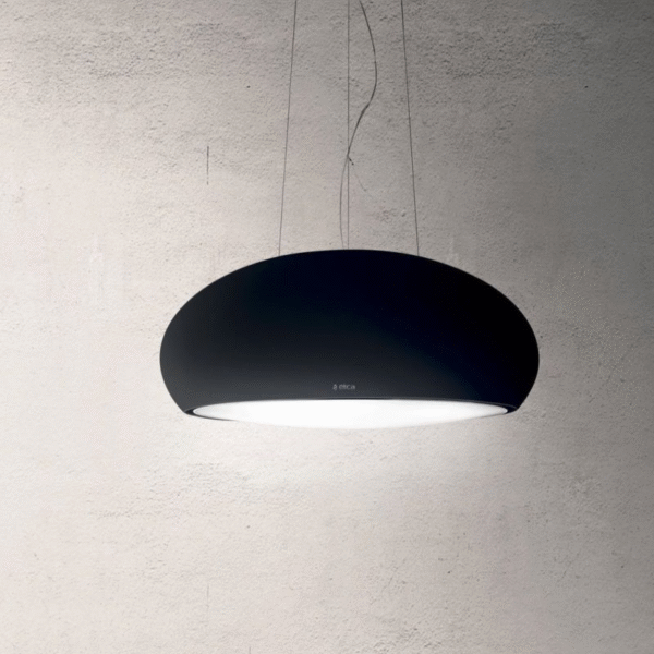 Elica Pearl RC 80cm Island Extractor Hood in Matt Black
