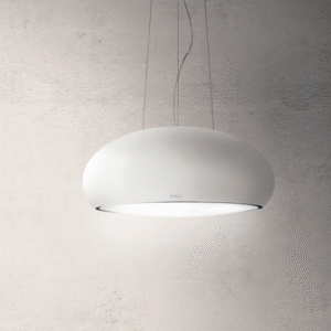 Elica Pearl RC 80cm Island Extractor Hood in Matt White