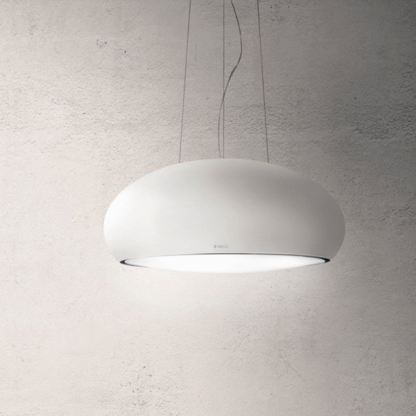 Elica Pearl RC 80cm Island Extractor Hood in Matt White