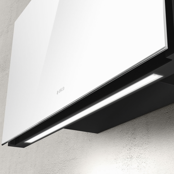 Elica Plat 55cm Built In Wall Extractor Hood in White Glass