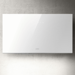 Elica Plat 55cm Built In Wall Extractor Hood in White Glass