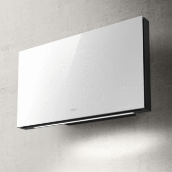 Elica Plat 80cm Built In Wall Extractor Hood in White Glass