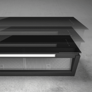 Elica Rules 120cm Built In Extractor Hood in Black Glass