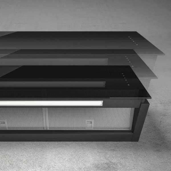 Elica Rules 120cm Built In Extractor Hood in Black Glass