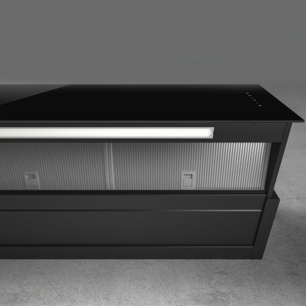 Elica Rules 120cm Built In Extractor Hood in Black Glass