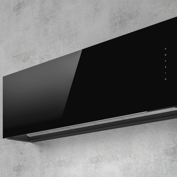 Elica Rules 120cm Built In Extractor Hood in Black Glass