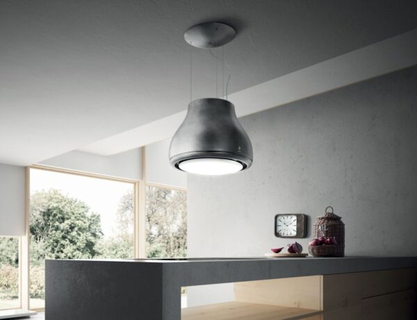 Elica Shining RC 50cm Island Extractor Hood in Peltrox