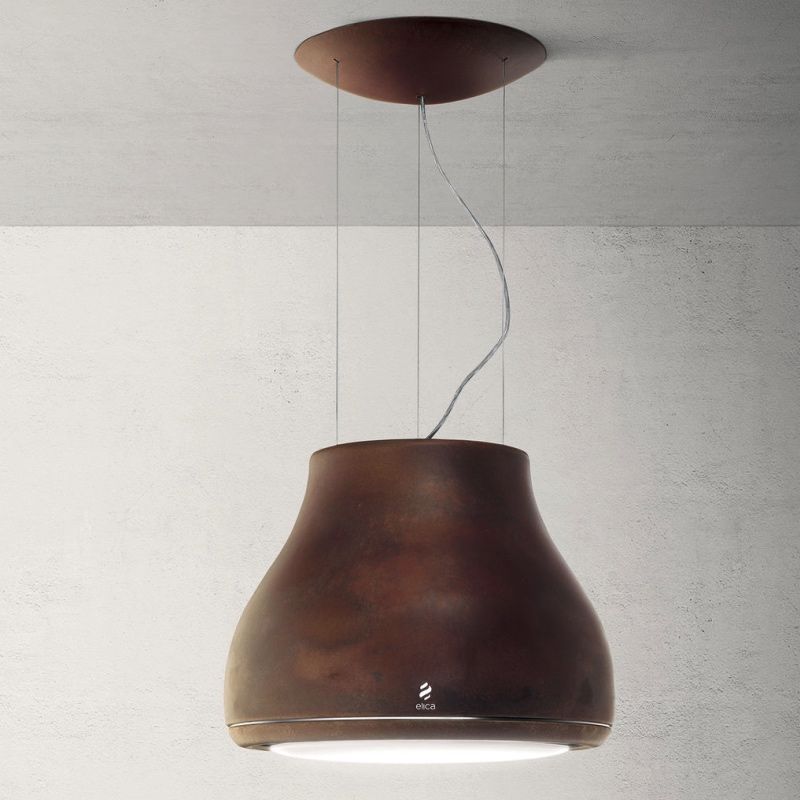 Elica Shining-Rust Shining Rc 50Cm Island Extractor Hood In Rust Black/Light
