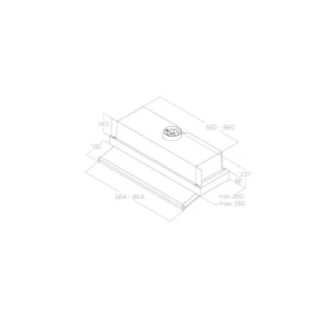 Elica Sklock 90cm Built in Extractor Hood