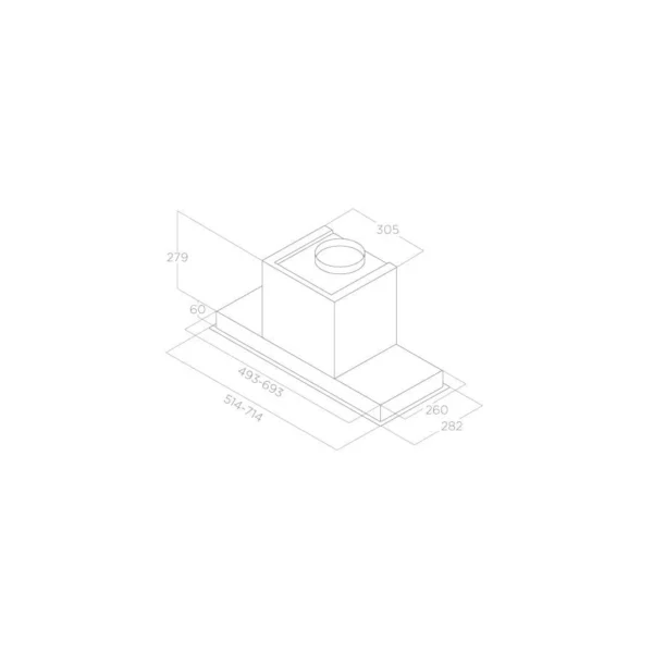 Elica Sleek 2.0 Advance 60cm Built In Extractor Hood in Stainless Steel