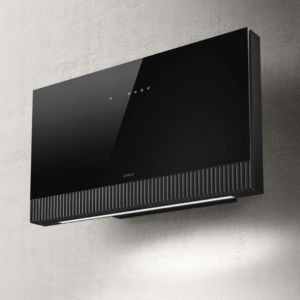 Elica Super Plat 80cm Built In Wall Extractor Hood in Black Glass