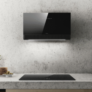 Elica Super Plat 80cm Built In Wall Extractor Hood in Grey Glass