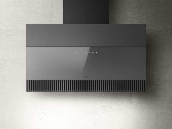 Elica Super Plat 80cm Built In Wall Extractor Hood in Grey Glass