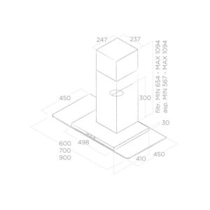Elica Tribe A 90cm Chimney Extractor Hood