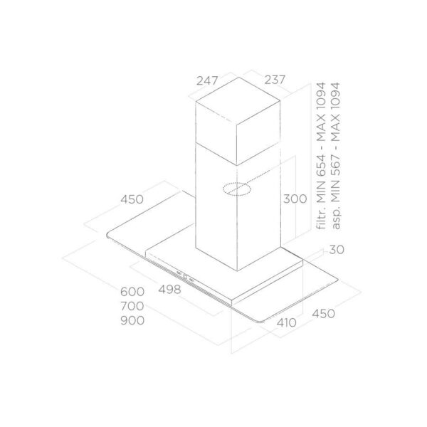 Elica Tribe A 90cm Chimney Extractor Hood