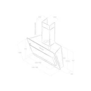 Elica Verve 55cm Wall Mount Cooker Hood in White-2