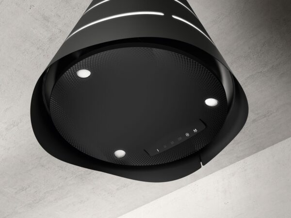 Elica Wave UX 50cm RC Island Extractor Hood in Black