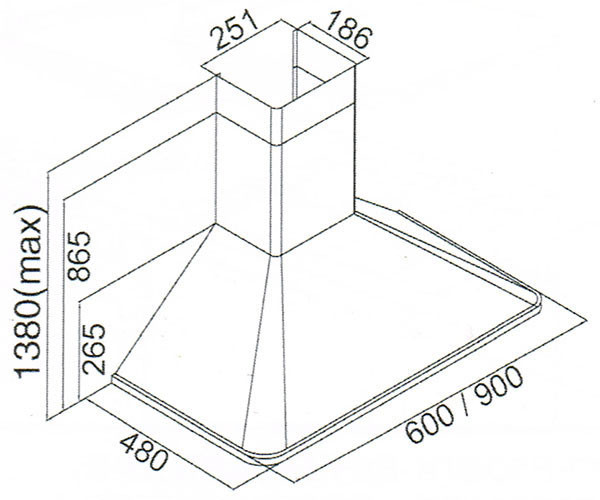 Kaiser A 6315 Em Eco Empire 60cm Chimney Cooker Hood