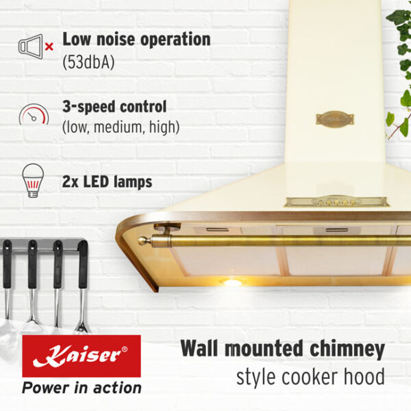 Kaiser A 9315 ElfEm Eco Empire 90cm Chimney Cooker Hood