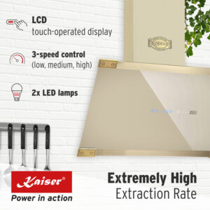 Kaiser AT 6445 ElfAD Eco Art Deco 60cm Angled Cooker Hood