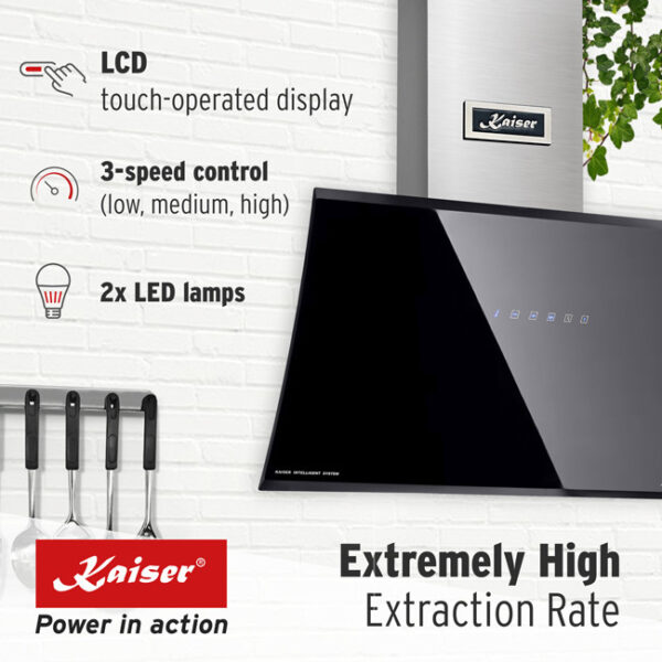 Kaiser AT 6488 Eco Avantgarde Pro 60cm Angled Cooker Hood