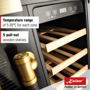 Kaiser K 64800 AD Art Deco Beer & Wine Cooler (Black)