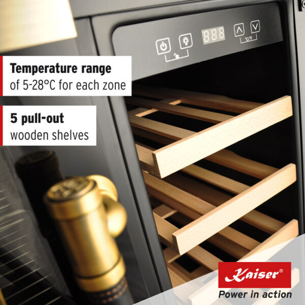 Kaiser K 64800 AD Art Deco Beer & Wine Cooler (Black)
