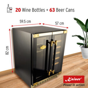 Kaiser K 64800 AD Art Deco Beer & Wine Cooler (Black)