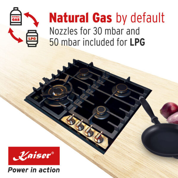 Kaiser KCG 6335 Em Turbo Empire 60cm Turbo Gas Hob