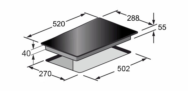 Kaiser KCT 3726 FI Grand Chef 28.8cm Domino Induction Hob