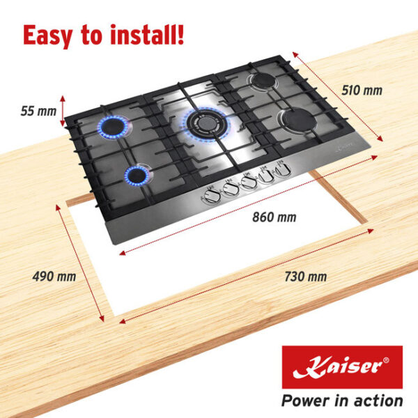 Kaiser KG 9356 Turbo Grand Chef 86cm Gas Hob