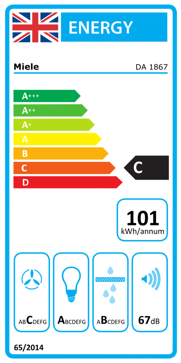 Miele DA1867 60cm Hidden Built In Extractor Hood