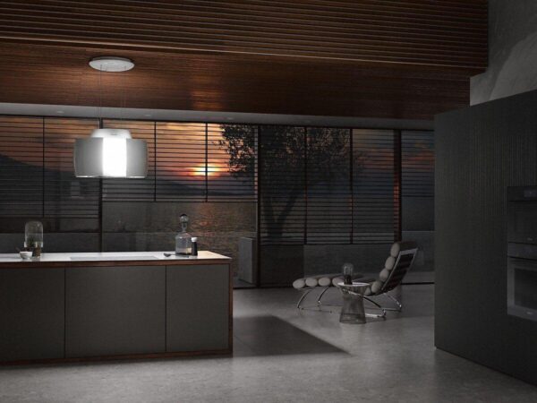 Miele DA7378D Island Extractor Hood in Brilliant White