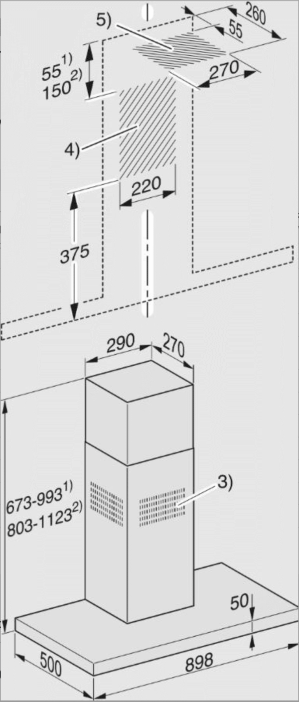 Miele DAW1920 90cm Wall Extractor Hood
