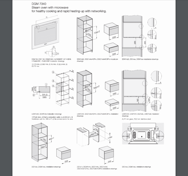 Miele DGM7340 Built In Steam Oven & Microwave