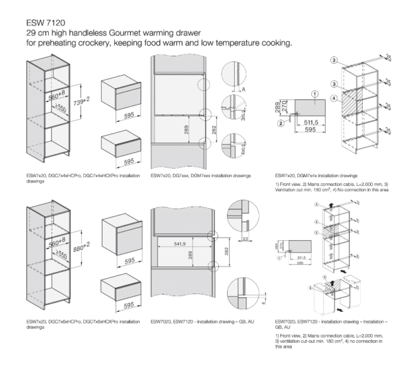 Miele ESW7120 29cm Warming Drawer
