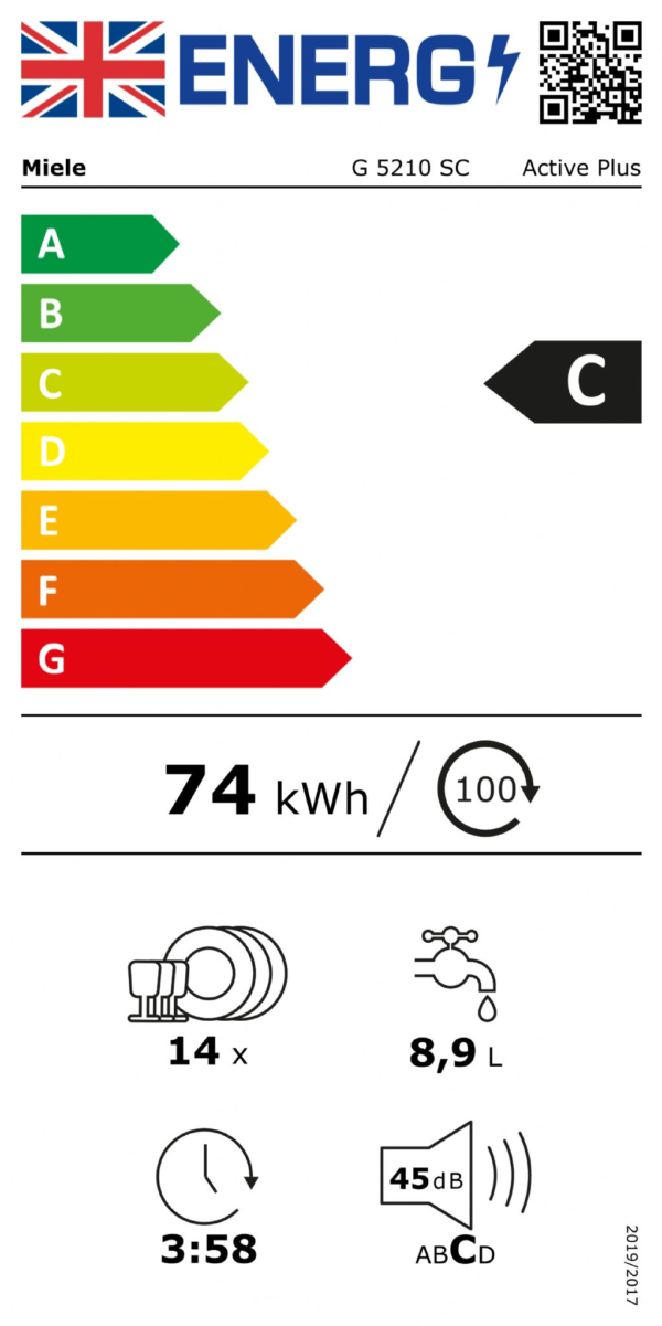 Miele G5210 SC Freestanding Dishwasher with 3D Cutlery Tray in Stainless Steel - 5