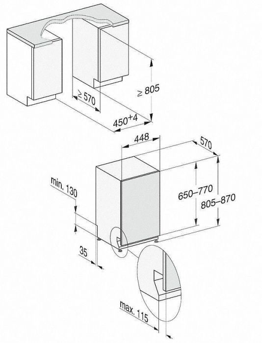 Miele G5690 SCVI Built In Slimline Dishwasher - 4