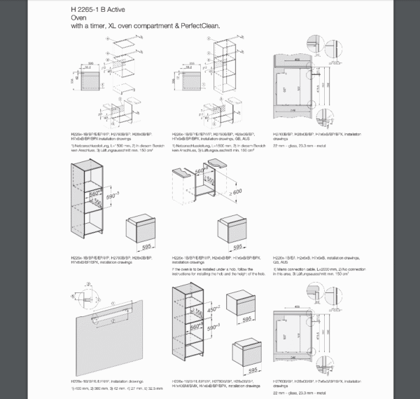 Miele H2265-1B Built In Single Oven - 3