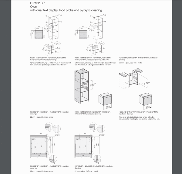 Miele H7162BP Built In Single Oven