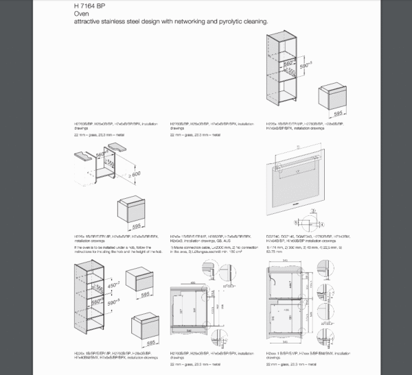 Miele H7164BP Built In Single Oven
